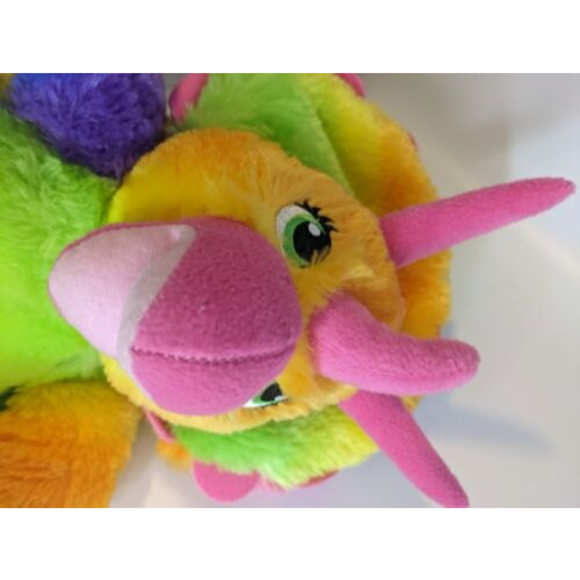 Triceratops Dinosaur Rainbow 16" Build a Bear Workshop BAB Plush Tie Dye Dino - Picture 8 of 8